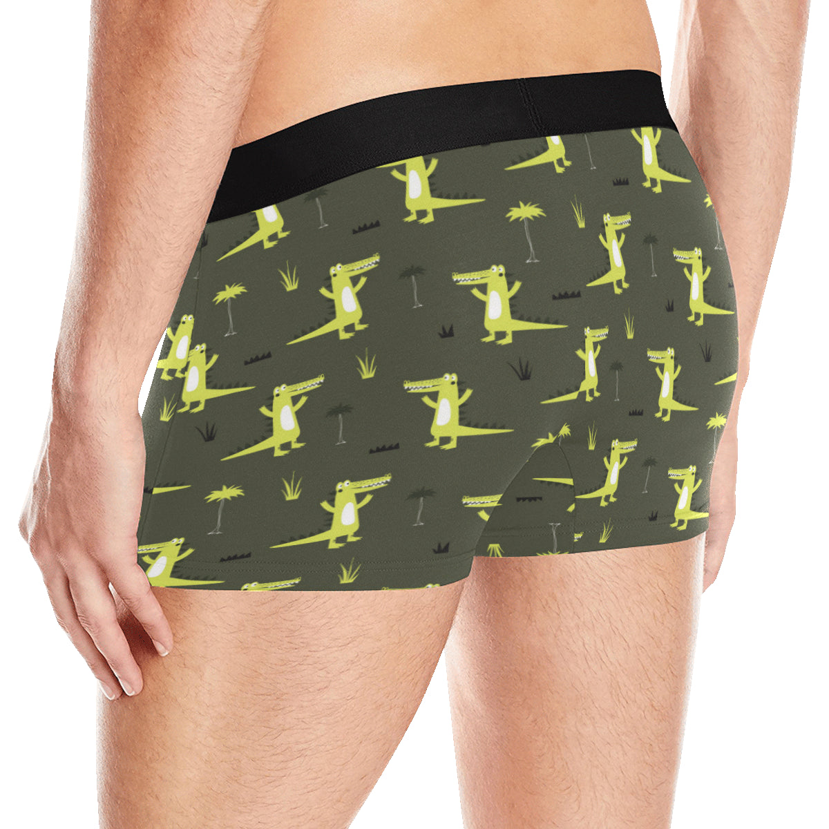 Alligator Pattern Print Design 05 Men's Boxer Briefs