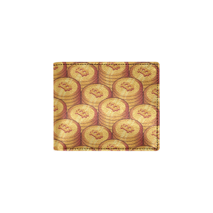 Bitcoin Pattern Print Design 02 Men's ID Card Wallet