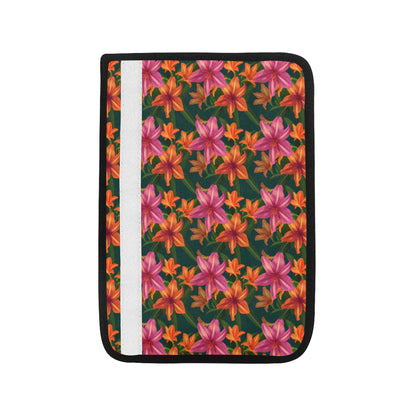 Amaryllis Pattern Print Design AL01 Car Seat Belt Cover