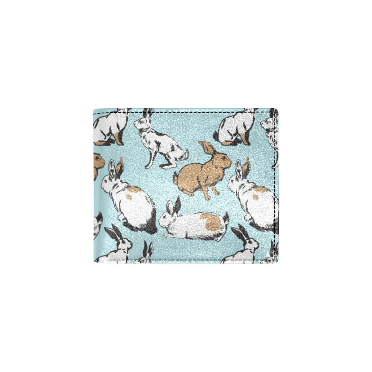 Rabbit Pattern Print Design RB018 Men's ID Card Wallet