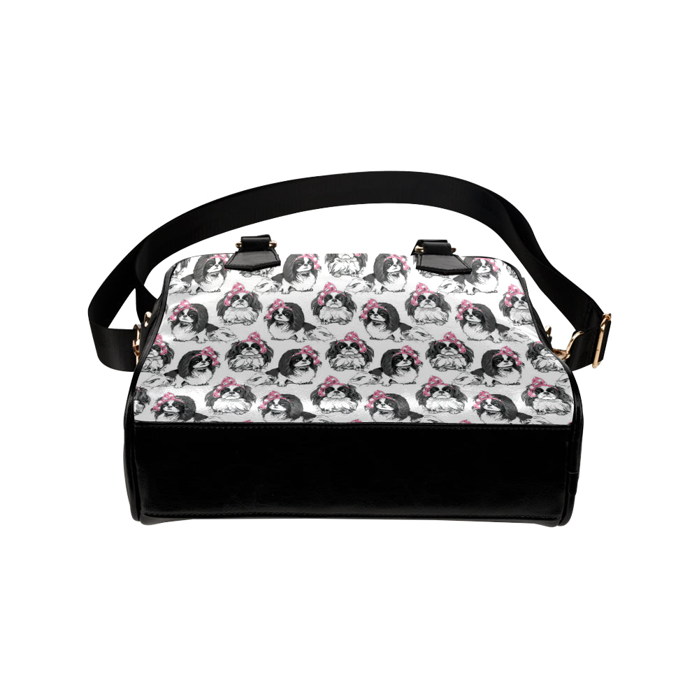 Japanese Chin Pattern Print Design 01 Shoulder Handbag