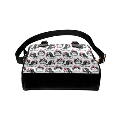 Japanese Chin Pattern Print Design 01 Shoulder Handbag