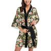 Apple blossom Pattern Print Design AB01 Women's Short Kimono