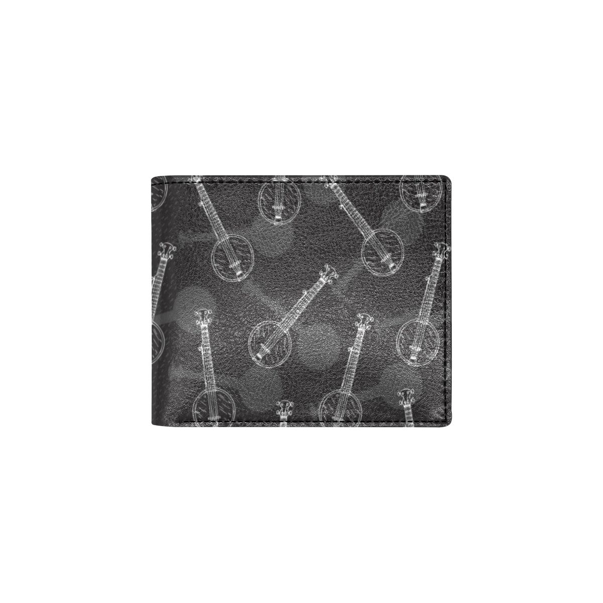 Banjo Pattern Print Design 03 Men's ID Card Wallet
