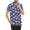 Cloud  Pattern Print Design 03 Men's Short Sleeve Button Up Shirt