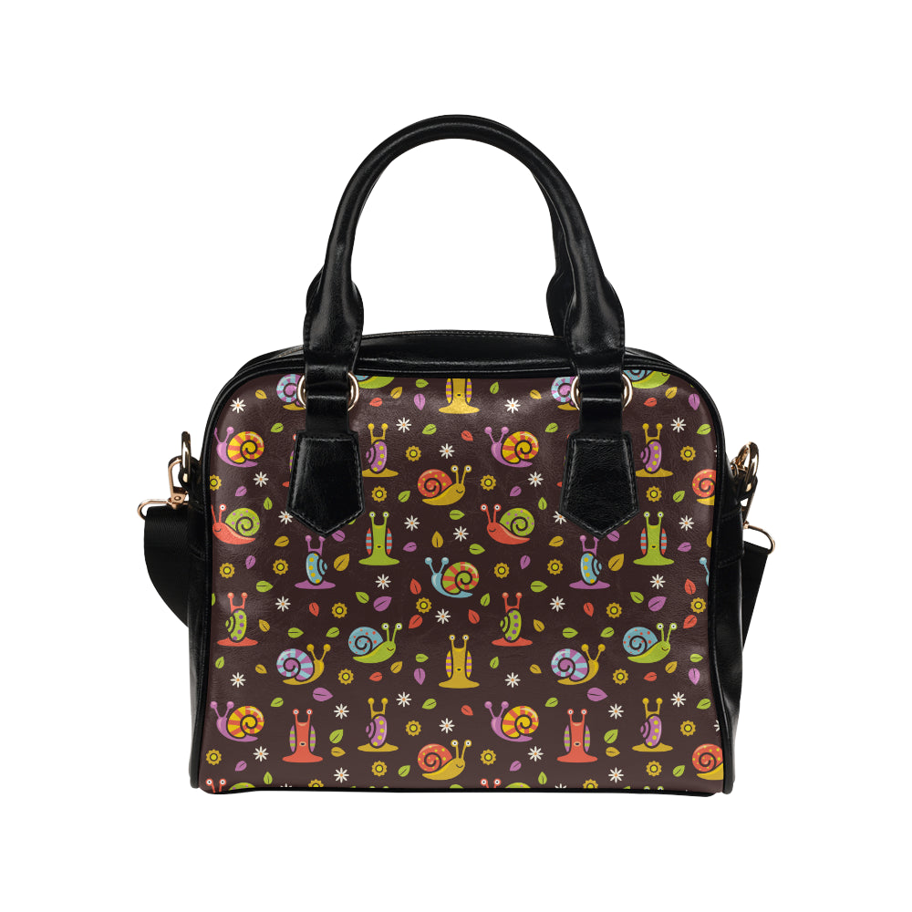 Snail Pattern Print Design 01 Shoulder Handbag
