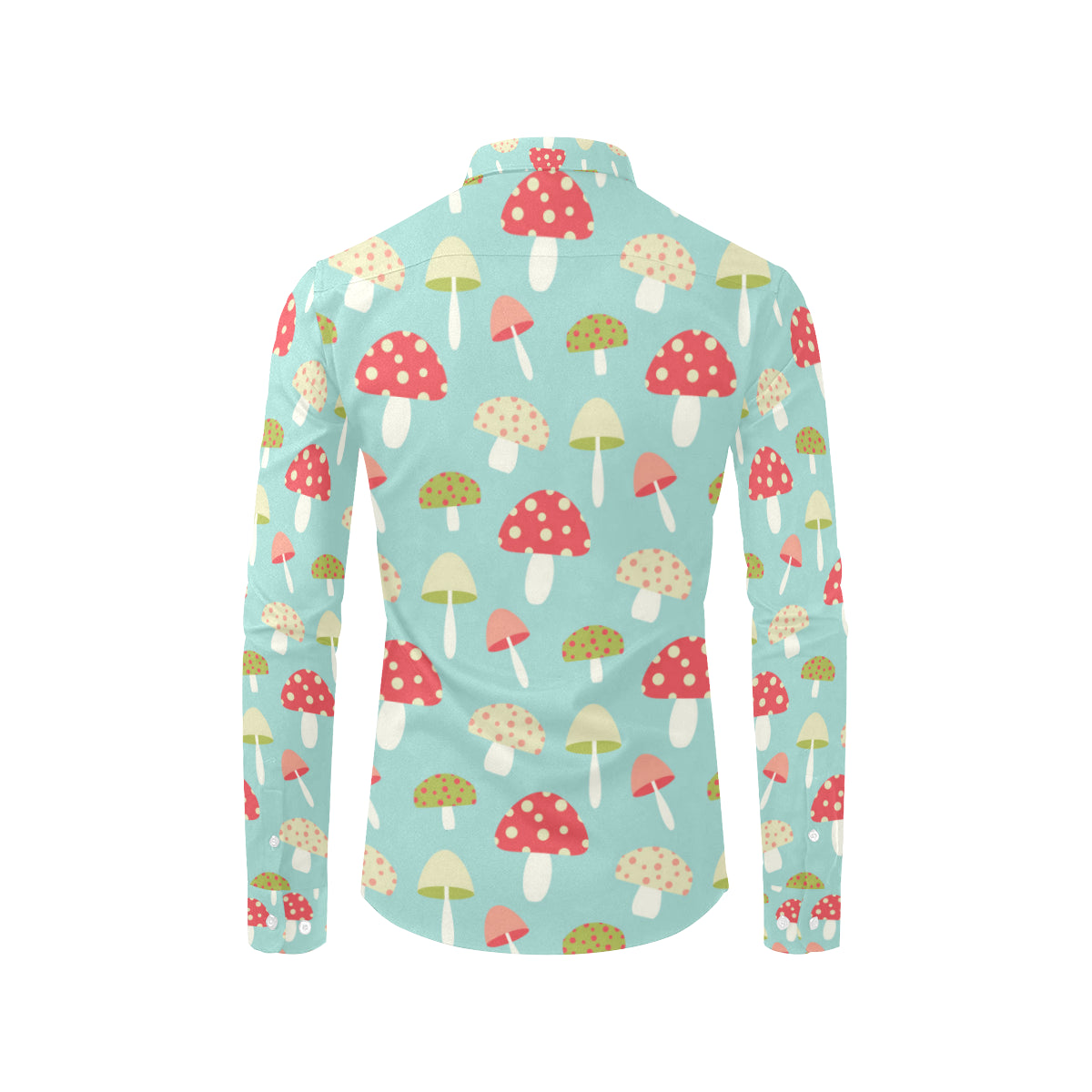 Mushroom Pattern Print Design A01 Men's Long Sleeve Shirt