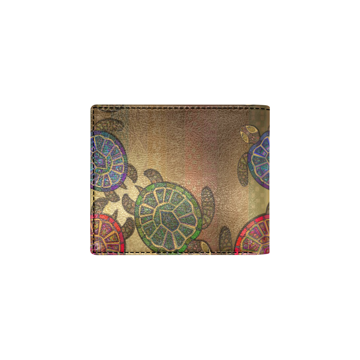 Sea Turtle Tribal Colorful Men's ID Card Wallet