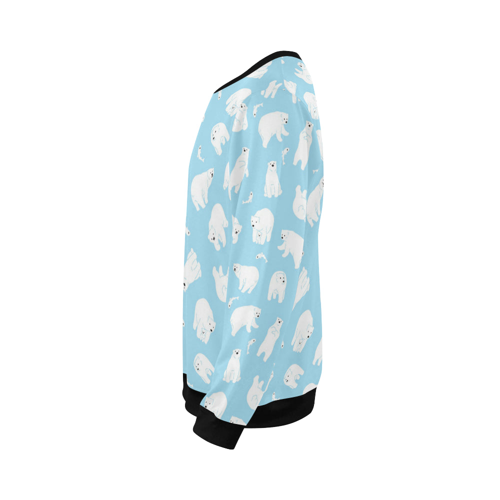 Polar Bear Pattern Print Design PB01 Men Long Sleeve Sweatshirt