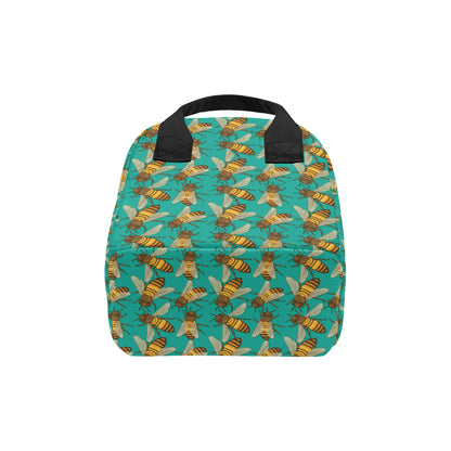 Bee Pattern Print Design BEE04 Insulated Lunch Bag