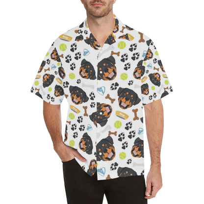 Rottweiler Pattern Print Design A04 Men's Hawaiian Shirt