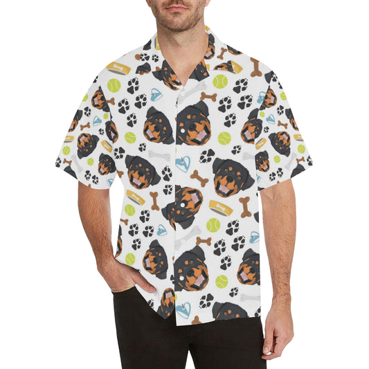 Rottweiler Pattern Print Design A04 Men's Hawaiian Shirt
