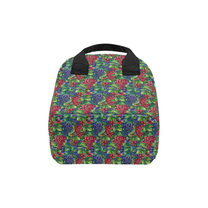 Grape Pattern Print Design GP02 Insulated Lunch Bag