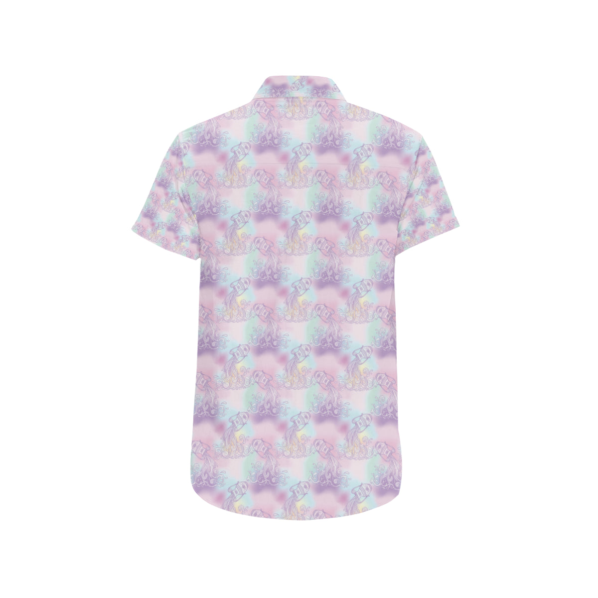 Aquarius Zodiac Pattern Print Design 01 Men's Short Sleeve Button Up Shirt
