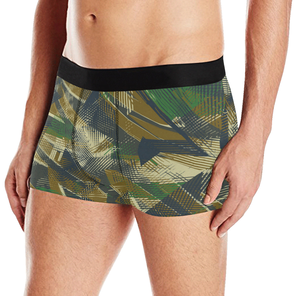 Military Camouflage Pattern Print Design 01 Men's Boxer Briefs