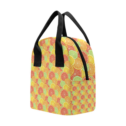 Grapefruit Pattern Print Design GF01 Insulated Lunch Bag