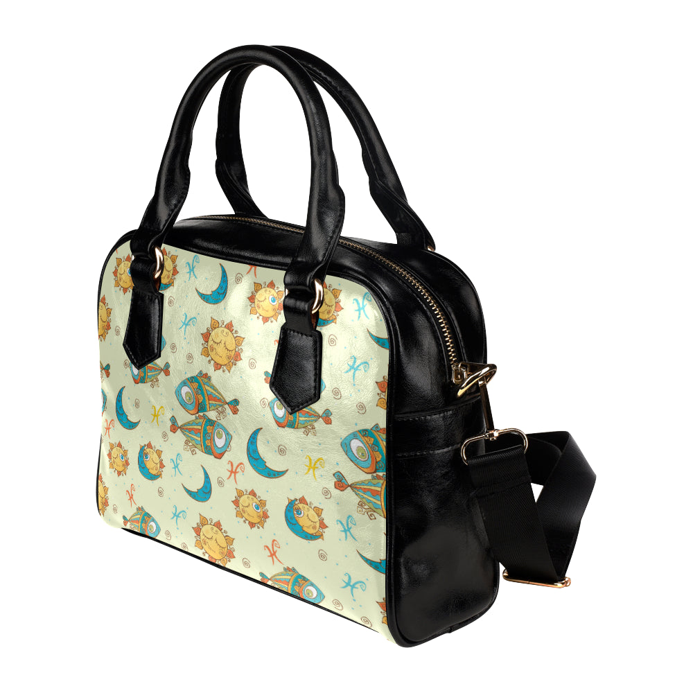 Pisces Pattern Print Design A03 Shoulder Handbag