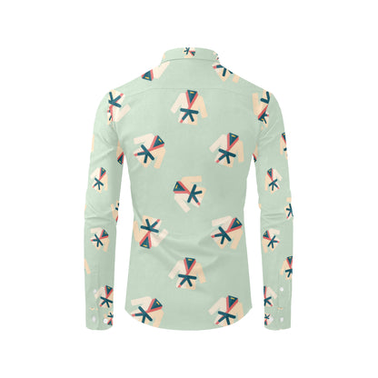 Karate Pattern Print Design 02 Men's Long Sleeve Shirt