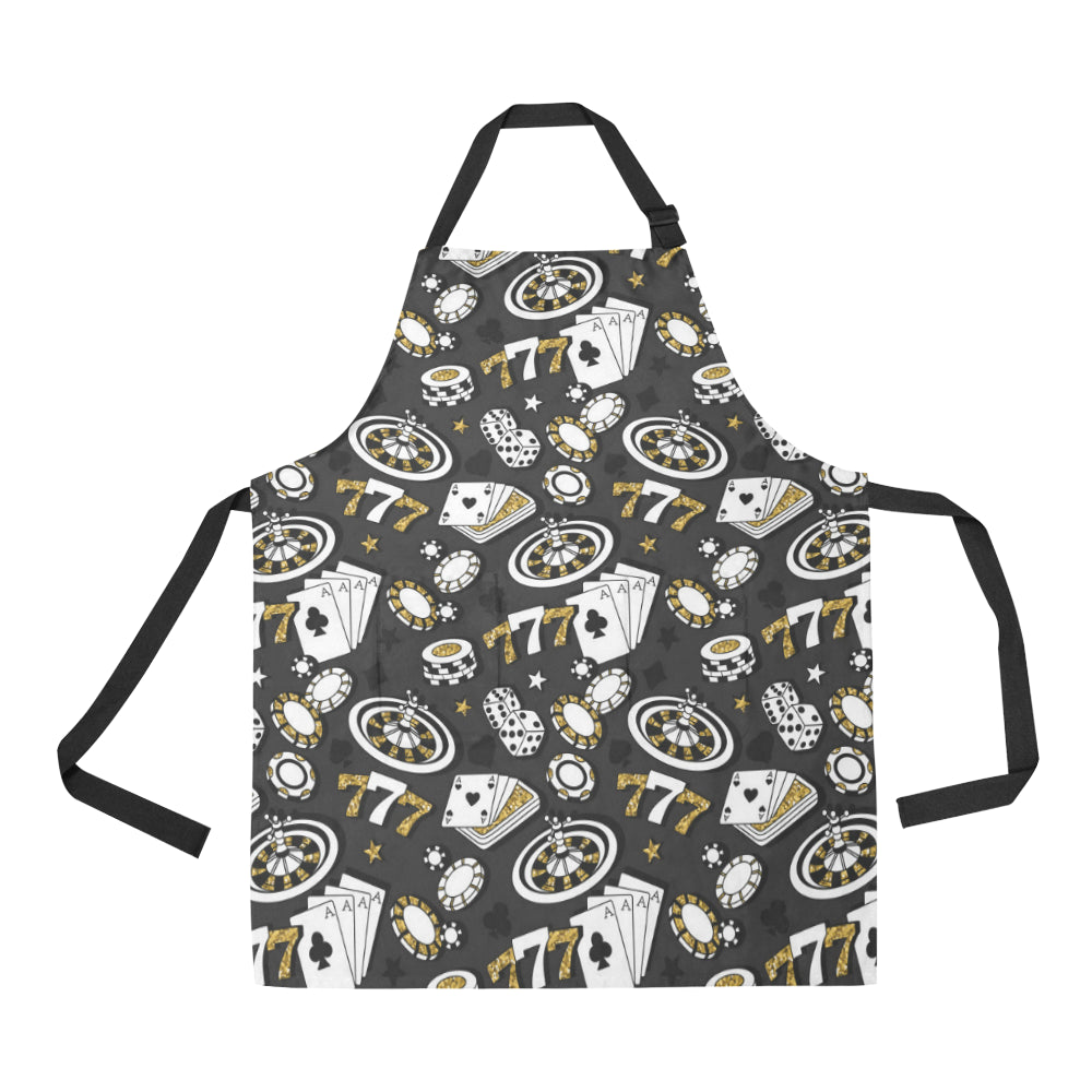 Casino Pattern Print Design 05 Apron with Pocket