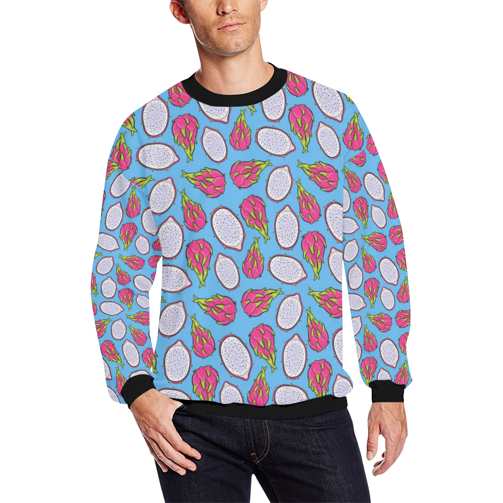 Dragonfruit Pattern Print Design DF04 Men Long Sleeve Sweatshirt