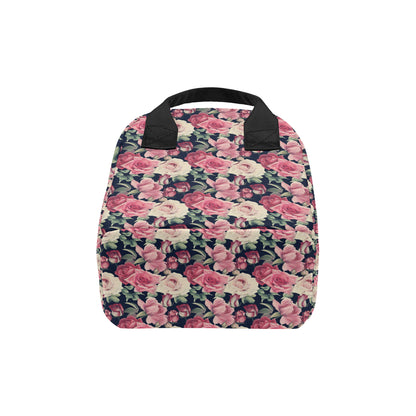 Rose Pattern Print Design RO05 Insulated Lunch Bag