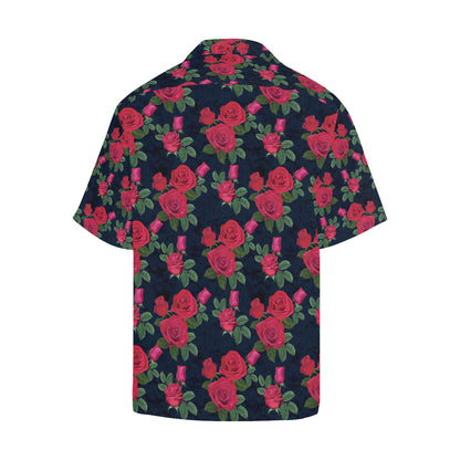 Rose Pattern Print Design A04 Men's Hawaiian Shirt