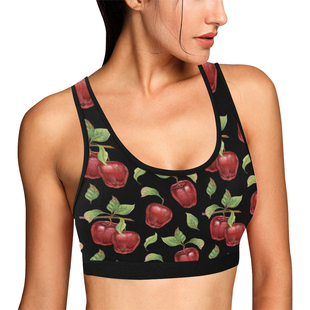 Apple Pattern Print Design AP011 Sports Bra