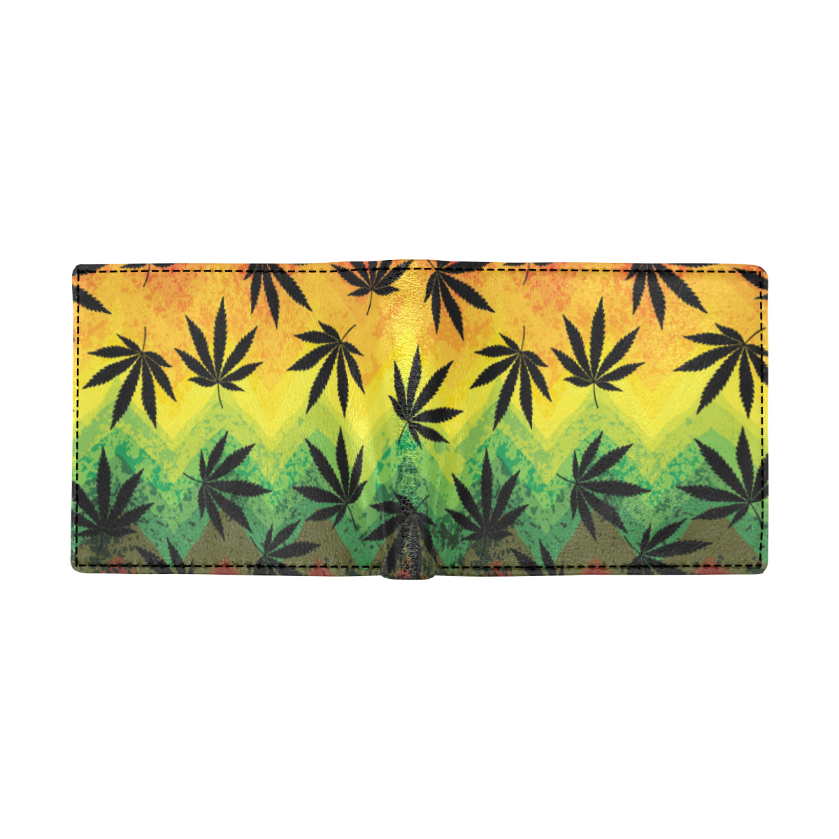 Rasta Pattern Print Design A02 Men's ID Card Wallet
