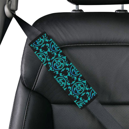 turquoise Tribal Sea Turtle Hawaiian Car Seat Belt Cover