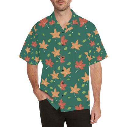 Maple Leaf Pattern Print Design 04 Men's Hawaiian Shirt
