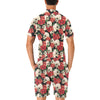 Skull Red Rose Men's Romper