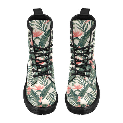 Tropical Flower Palm Leaves Women's Boots