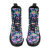 Neon Hibiscus Pattern Print Design HB016 Women's Boots