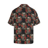 Spider Web Skull Rose Print Design LKS305 Men's Hawaiian Shirt