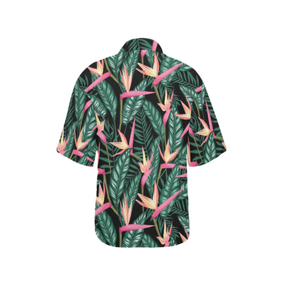 Bird Of Paradise Pattern Print Design BOP03 Women's Hawaiian Shirt