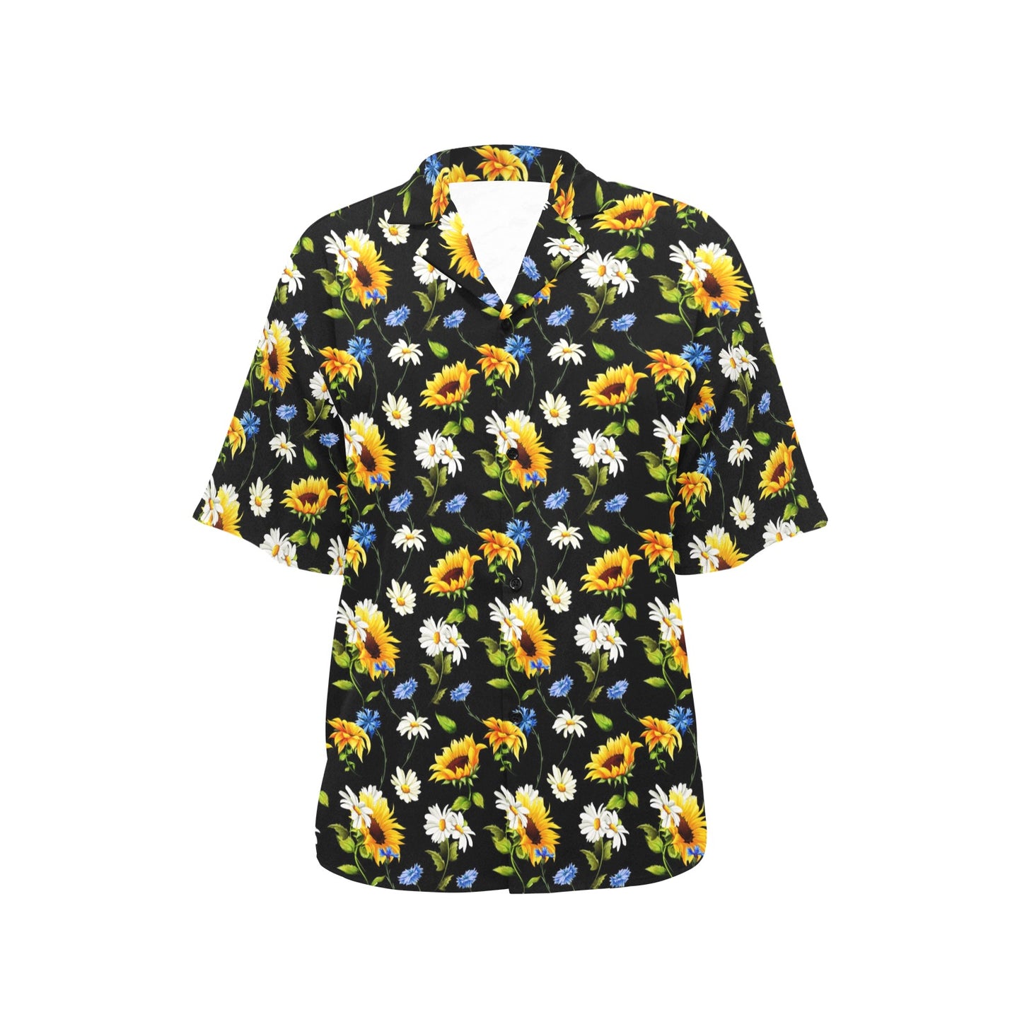 Sunflower Chamomile Bright Color Print Women's Hawaiian Shirt