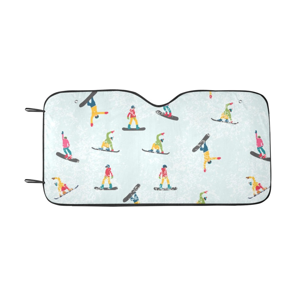 Snowboard Print Design LKS304 Car front Windshield Sun Shade