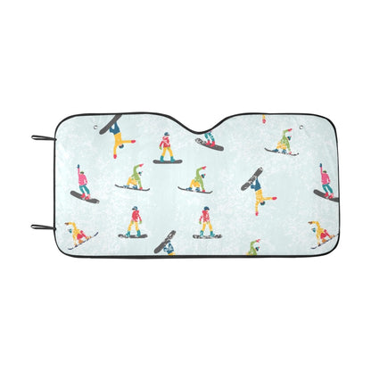 Snowboard Print Design LKS304 Car front Windshield Sun Shade