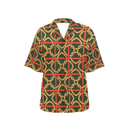 Irish Pattern Print Design 01 Women's Hawaiian Shirt
