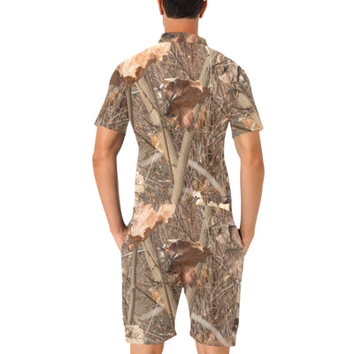 Camo Realistic Tree Forest Autumn Print Men's Romper