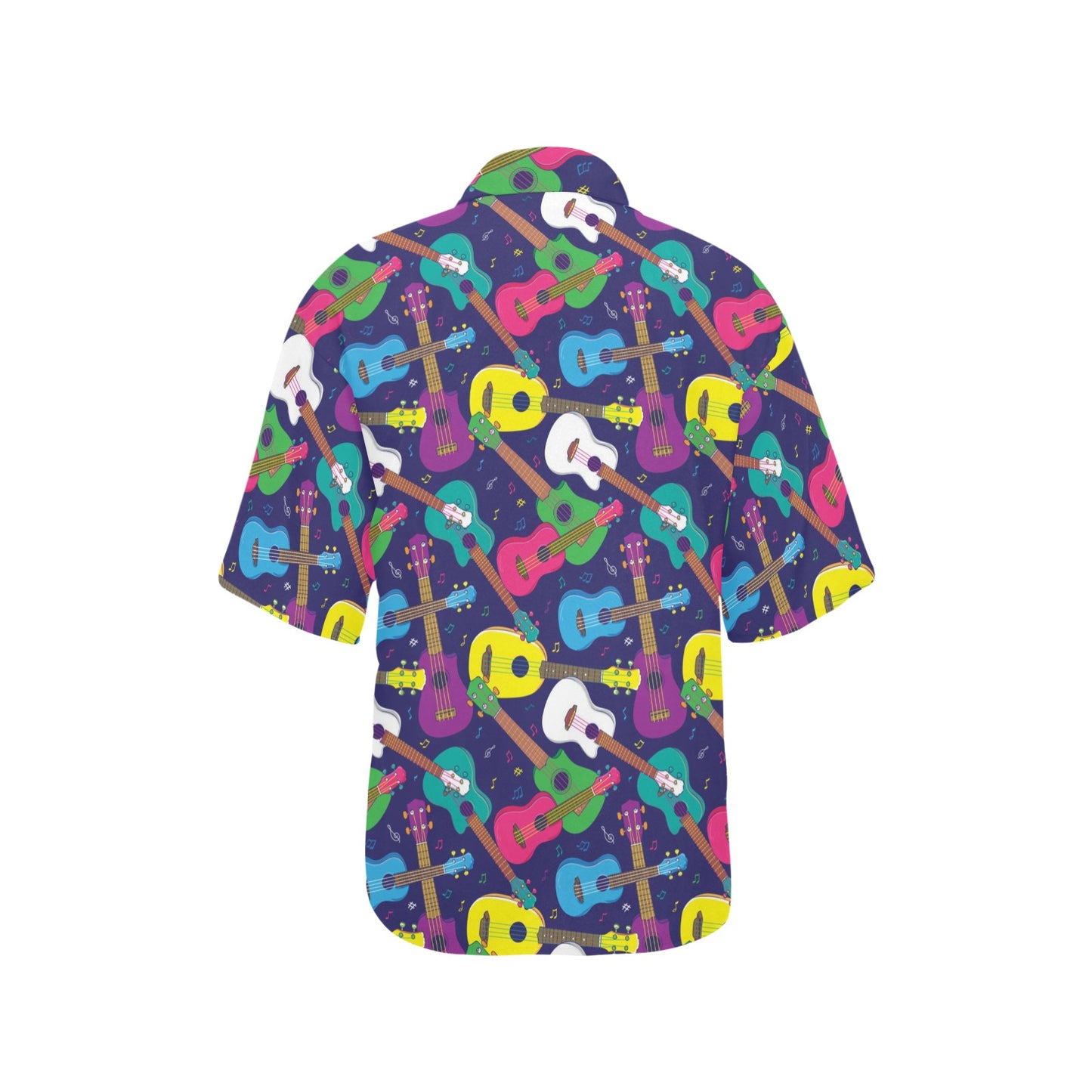 Ukulele Pattern Print Design 02 Women's Hawaiian Shirt
