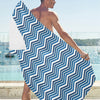 Chevron Print Design LKS403 Beach Towel 32" x 71"