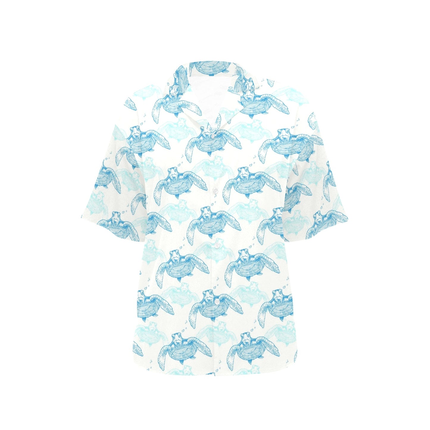 Sea Turtle Pattern Print Design T01 Women's Hawaiian Shirt