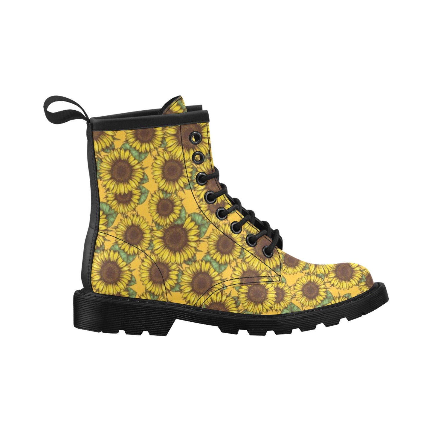 Sunflower Pattern Print Design SF04 Women's Boots