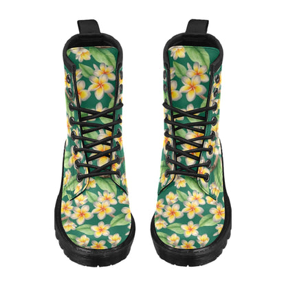 Plumeria Pattern Print Design PM07 Women's Boots