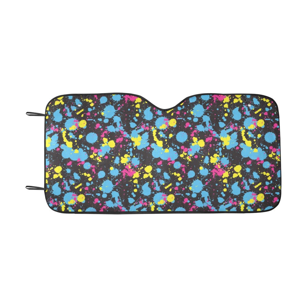 Splatter Colorful Print Design LKS301 Car front Windshield Sun Shade