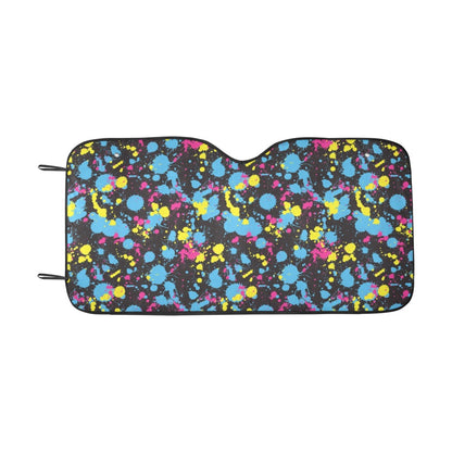 Splatter Colorful Print Design LKS301 Car front Windshield Sun Shade