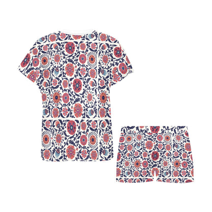Suzani Print Design LKS304 Women's Short Pajama Set