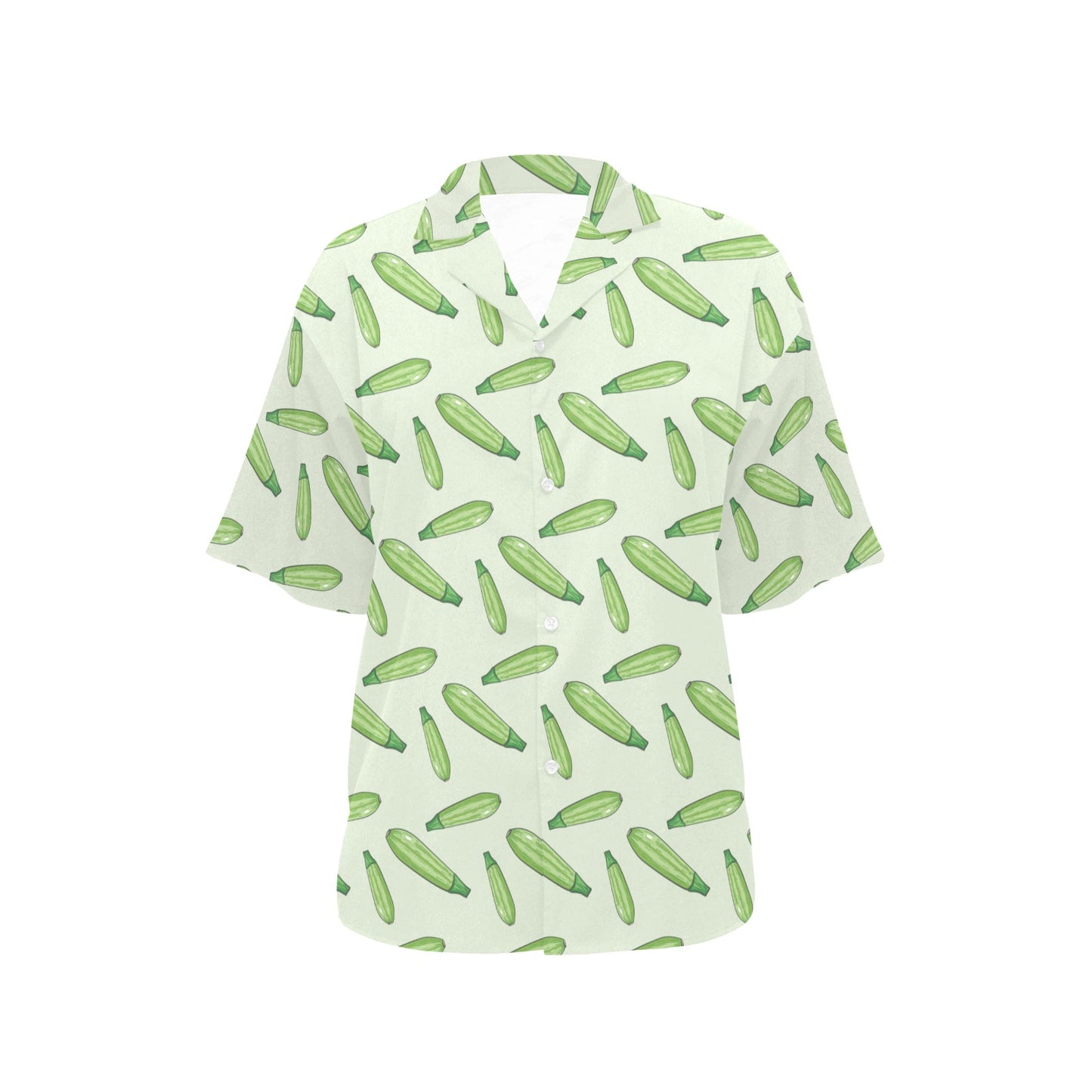 Zucchini Print Design LKS302 Women's Hawaiian Shirt