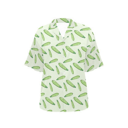 Zucchini Print Design LKS302 Women's Hawaiian Shirt